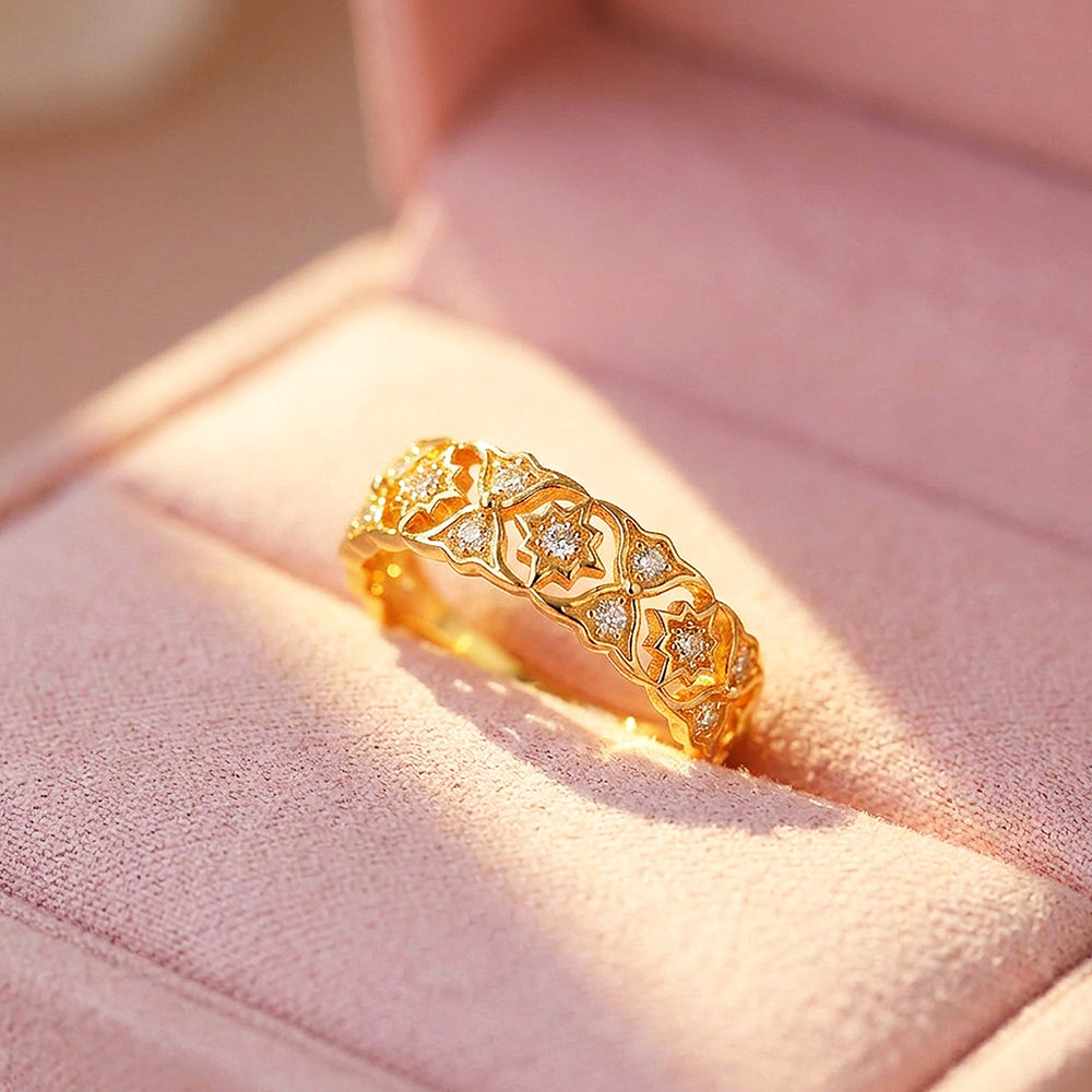 Vintage Filigree Star Band Ring | Luxe2073