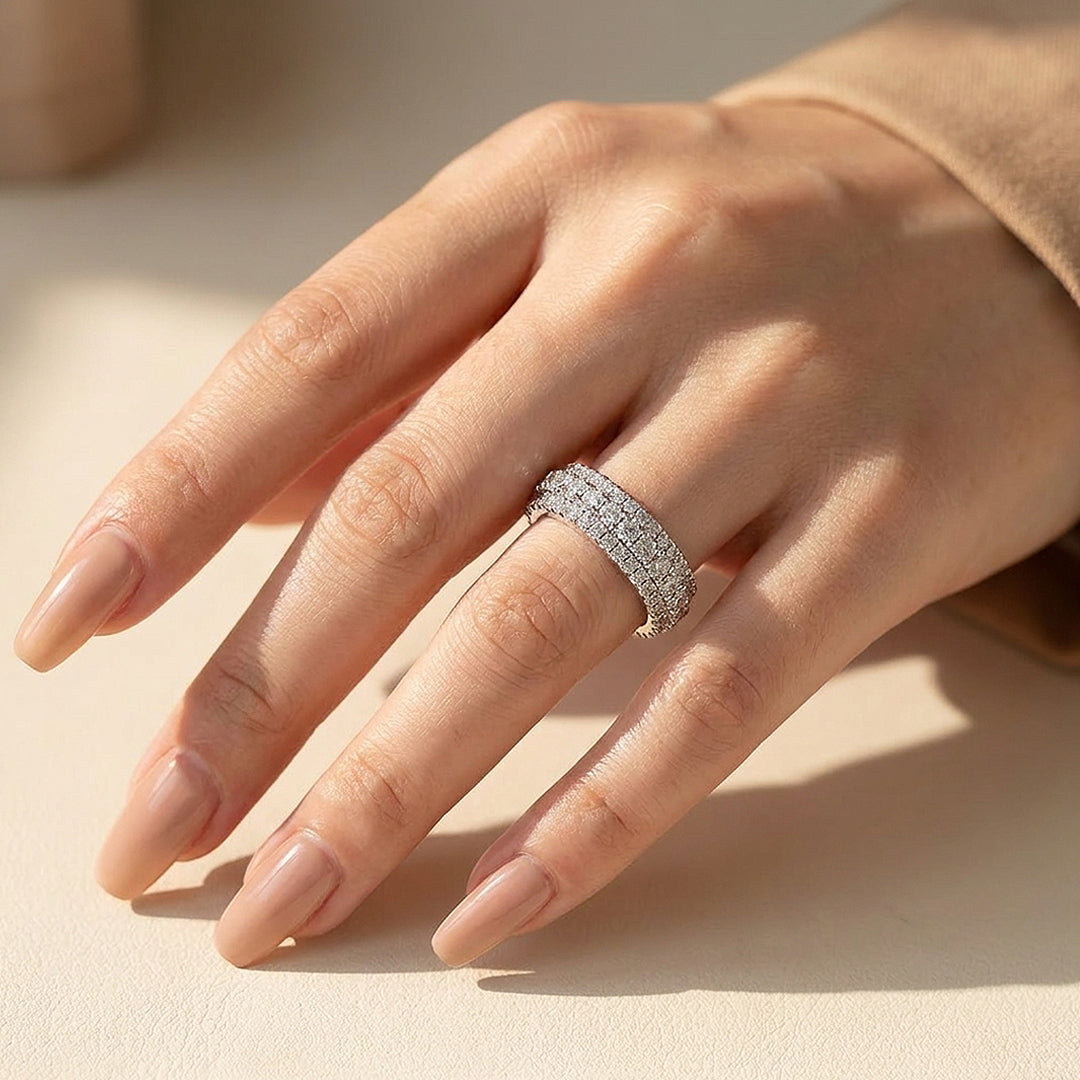 Triple Row Eternity Band Ring | Luxe2077