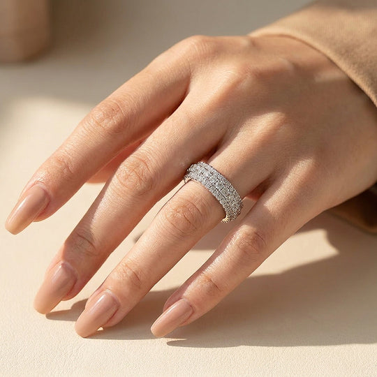 Triple Row Eternity Band Ring | Luxe2077