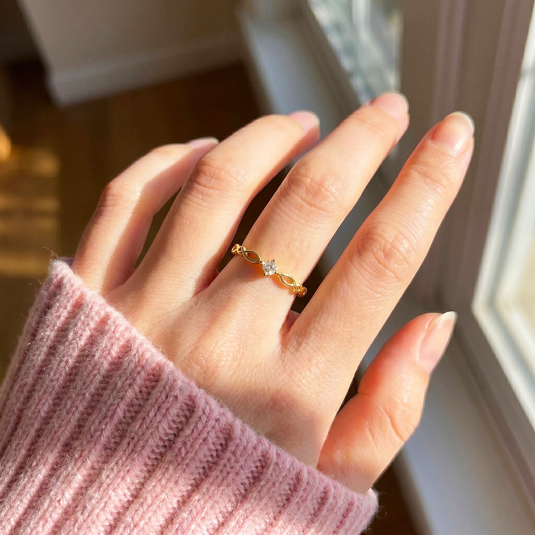 Floral Cluster &amp; Infinity Band Ring | Luxe2079
