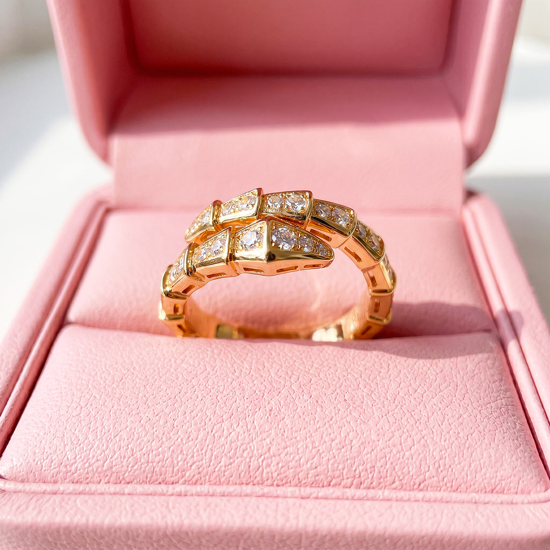 Double Wrap Pavé Statement Ring | Luxe2082
