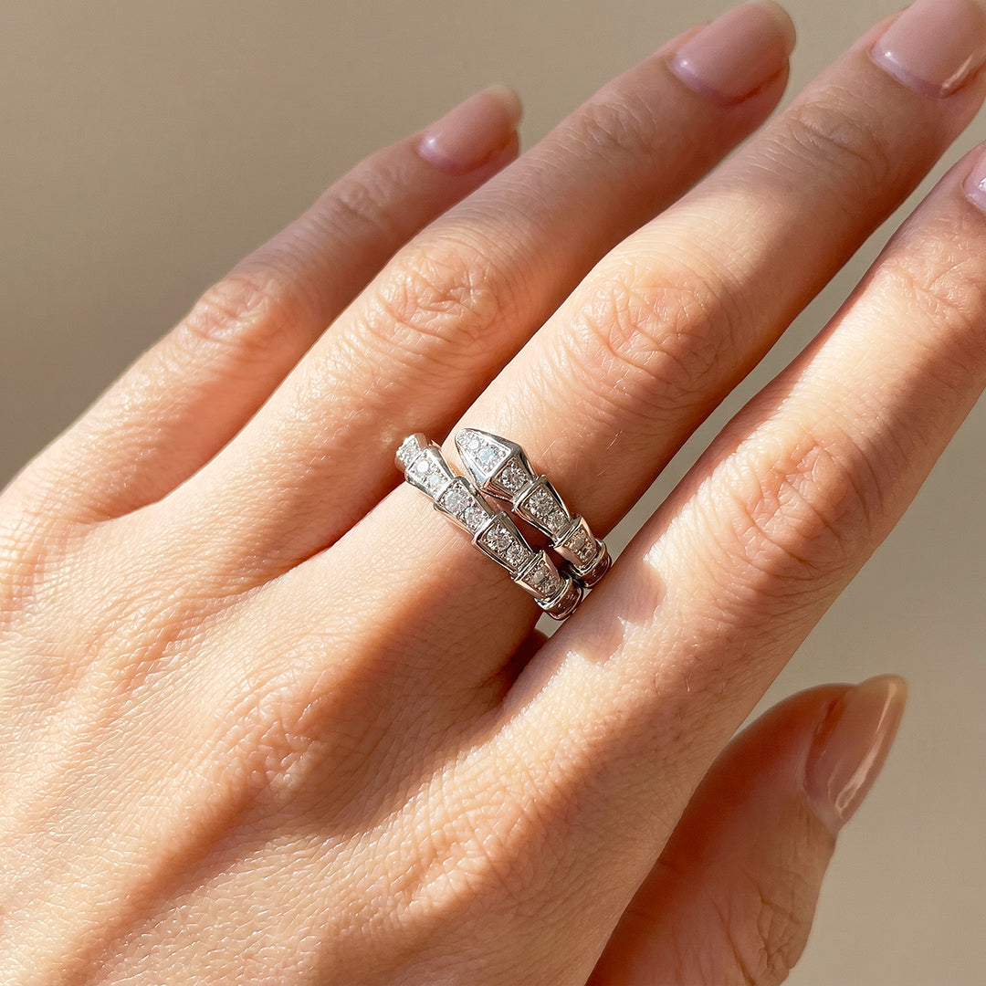 Double Wrap Pavé Statement Ring | Luxe2082