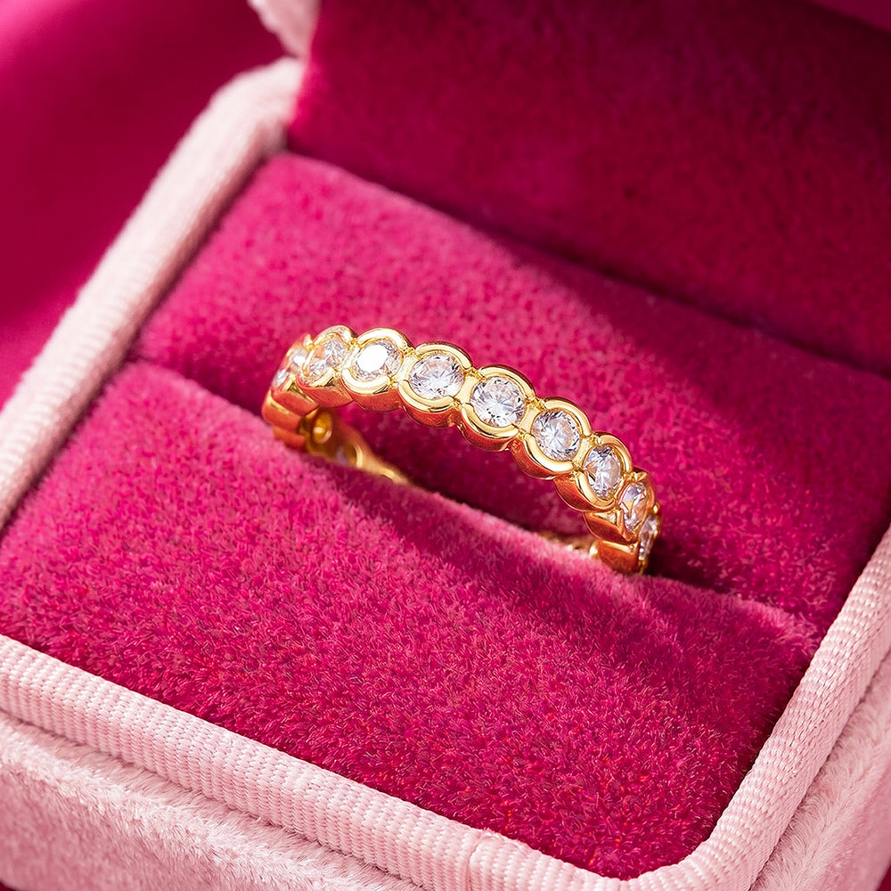 Eternity Bezel-Set Diamond Simulant Band Ring | Luxe2084