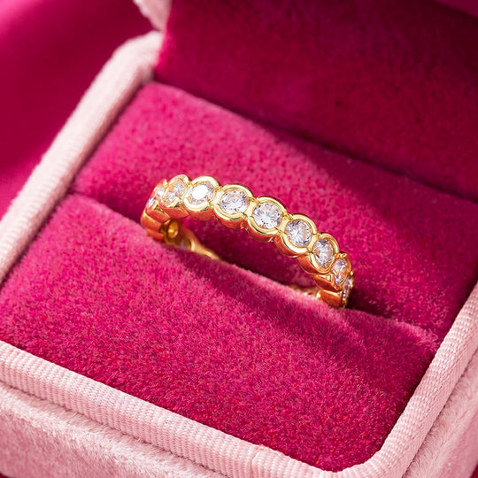 Eternity Bezel-Set Diamond Simulant Band Ring | Luxe2084