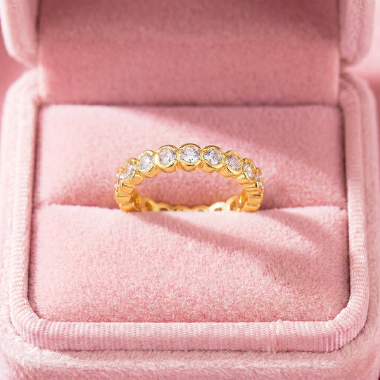 Eternity Bezel-Set Diamond Simulant Band Ring | Luxe2084