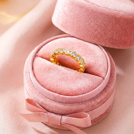 Eternity Bezel-Set Diamond Simulant Band Ring | Luxe2084