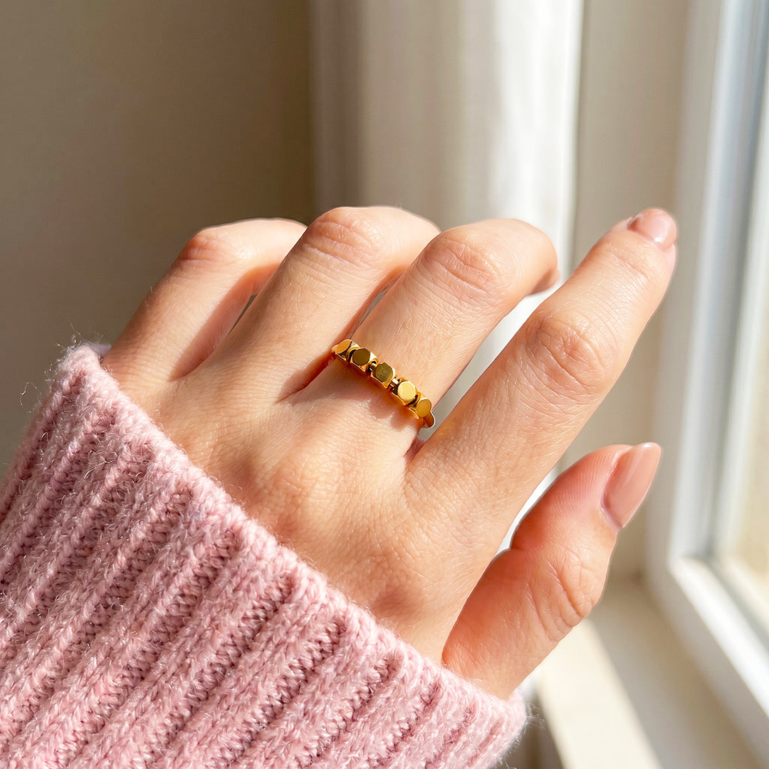 Geometric Disc Band Ring | Luxe2089