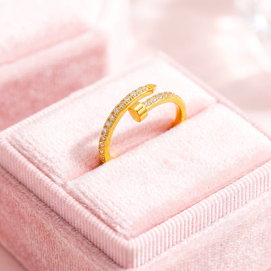 Pavé Diamond Simulant Nail Wrap Ring | Luxe2090