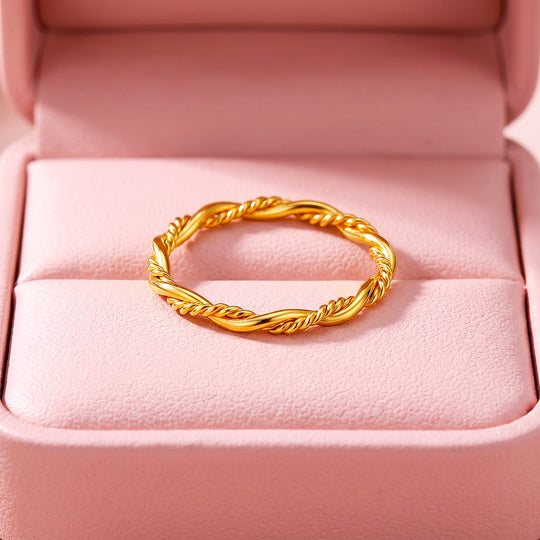 Twisted Rope Band Ring | Luxe2099