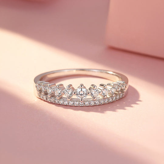 Tiara Crown Pavé Stacking Band | Women&