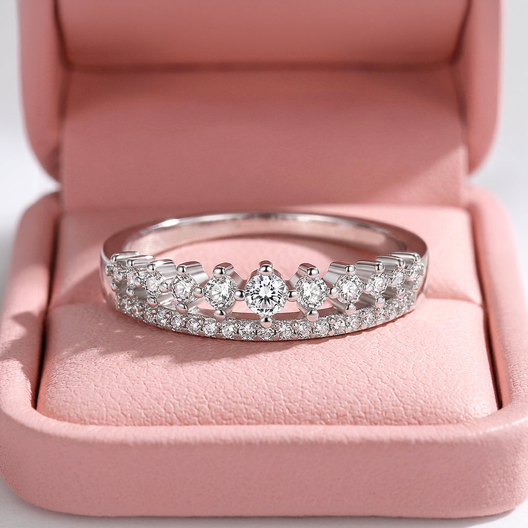 Tiara Crown Pavé Stacking Band | Women&
