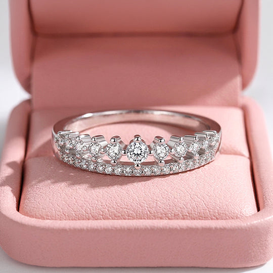 Tiara Crown Pavé Stacking Band | Women&