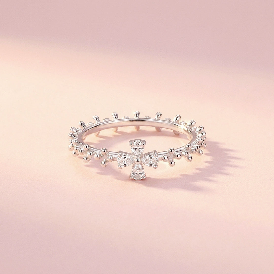 Cross Motif Beaded Stacking Band | Women&