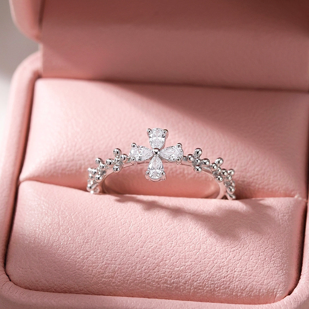 Cross Motif Beaded Stacking Band | Women&