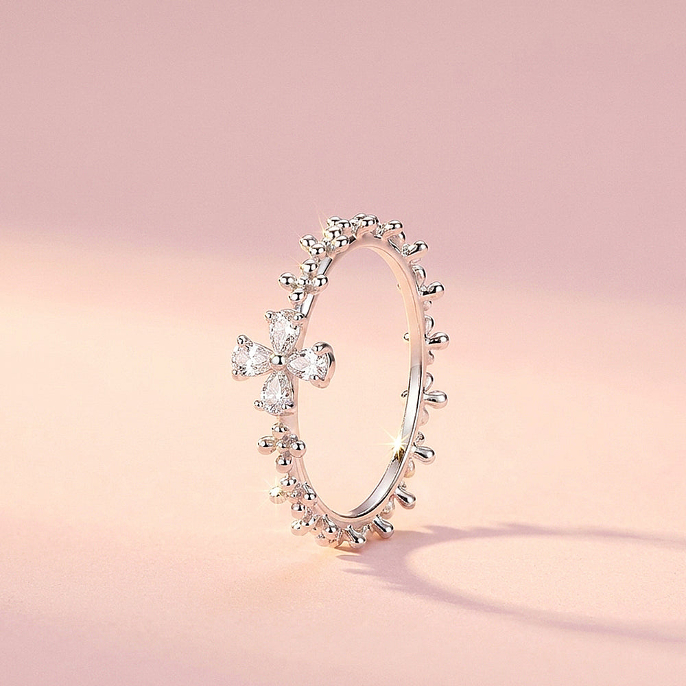 Cross Motif Beaded Stacking Band | Women's Ring | Luxe2135