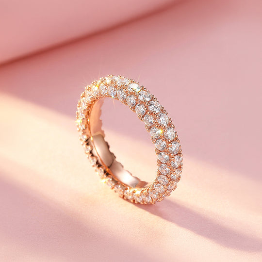 Double-Row Pavé Round Eternity Band | Women&