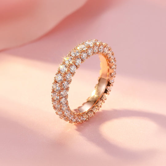 Double-Row Pavé Round Eternity Band | Women&