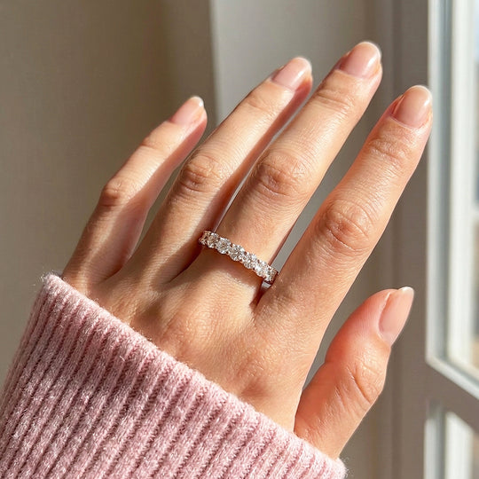 Double-Row Pavé Round Eternity Band | Women&