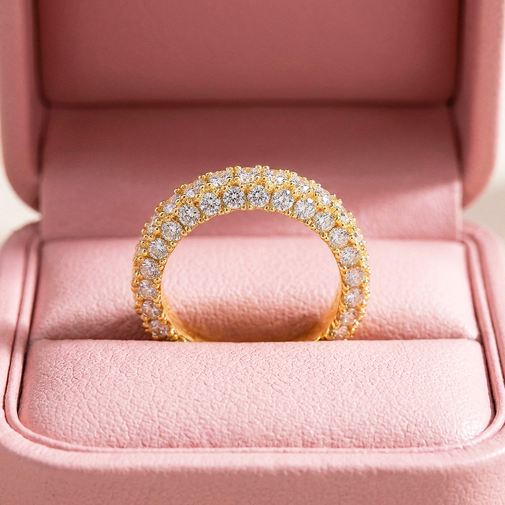 Double-Row Pavé Round Eternity Band | Women's Ring | Luxe2137
