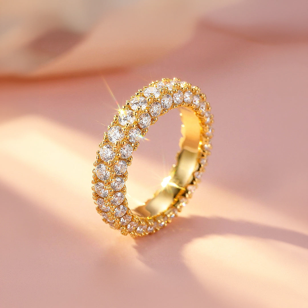 Double-Row Pavé Round Eternity Band | Women&