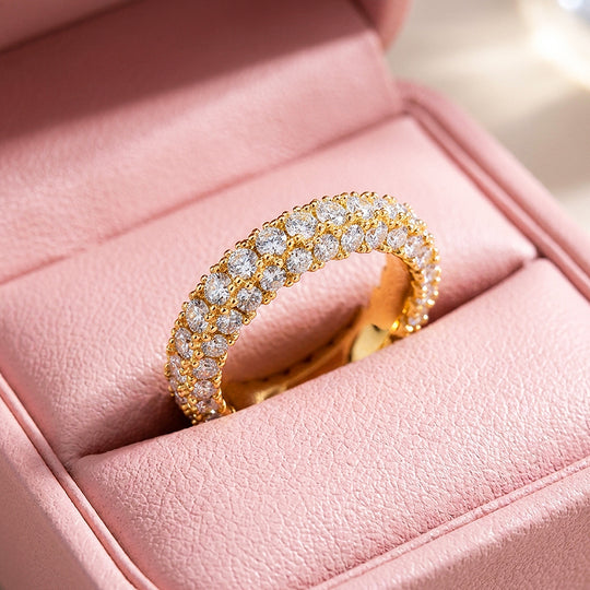 Double-Row Pavé Round Eternity Band | Women&