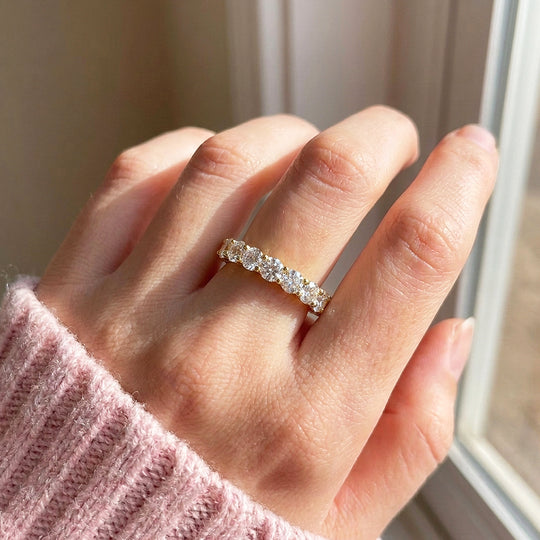 Double-Row Pavé Round Eternity Band | Women&