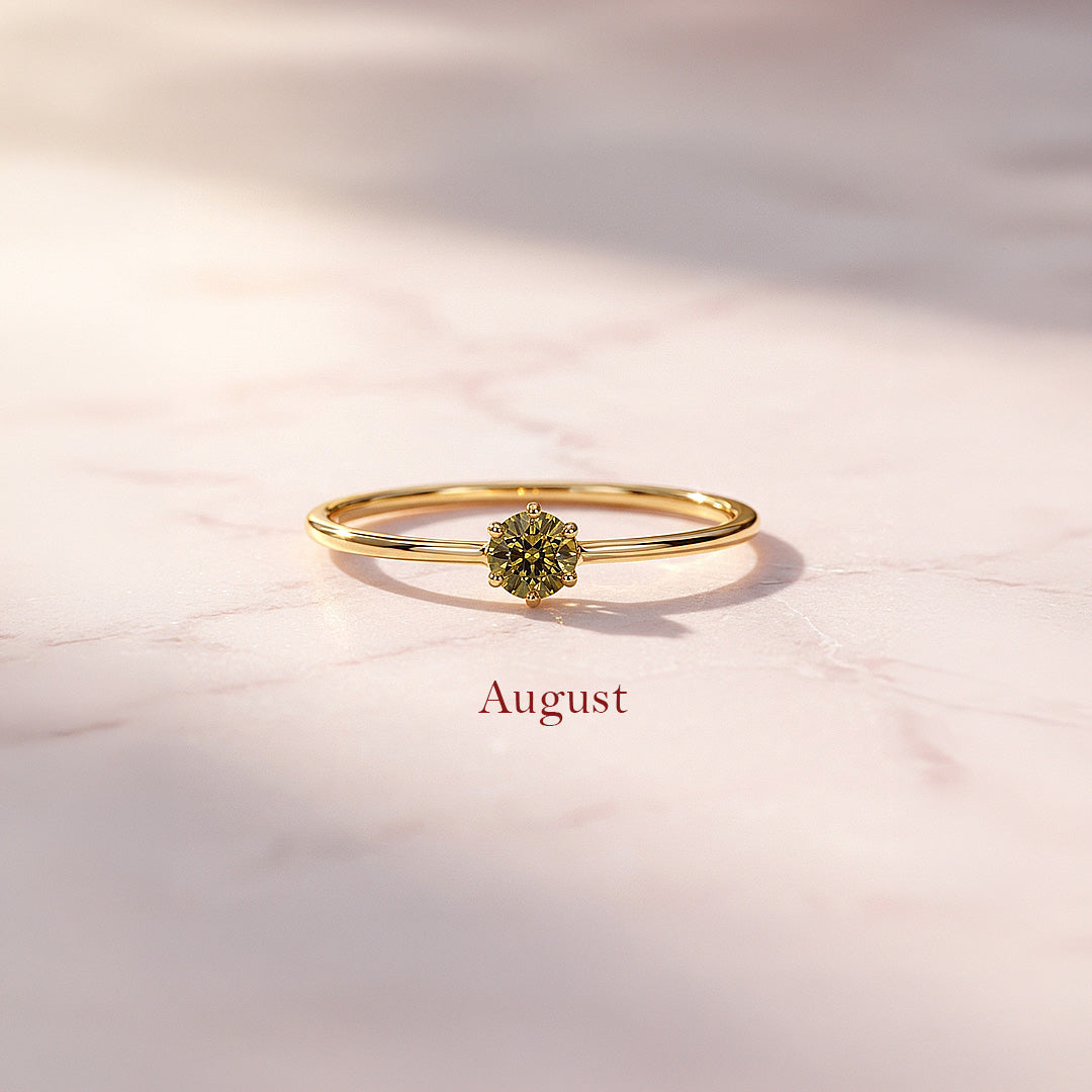 Birthstone Solitaire Ring | Luxe2140