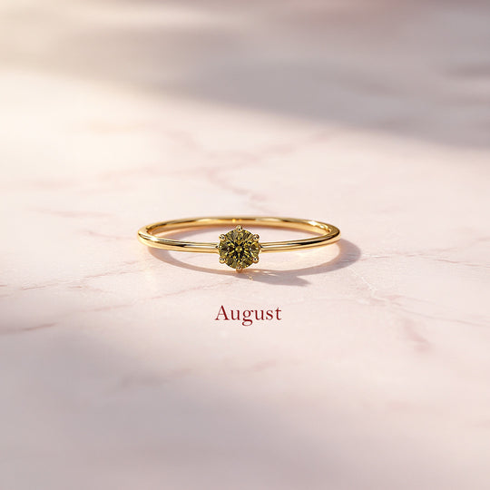 Birthstone Solitaire Ring | Luxe2140