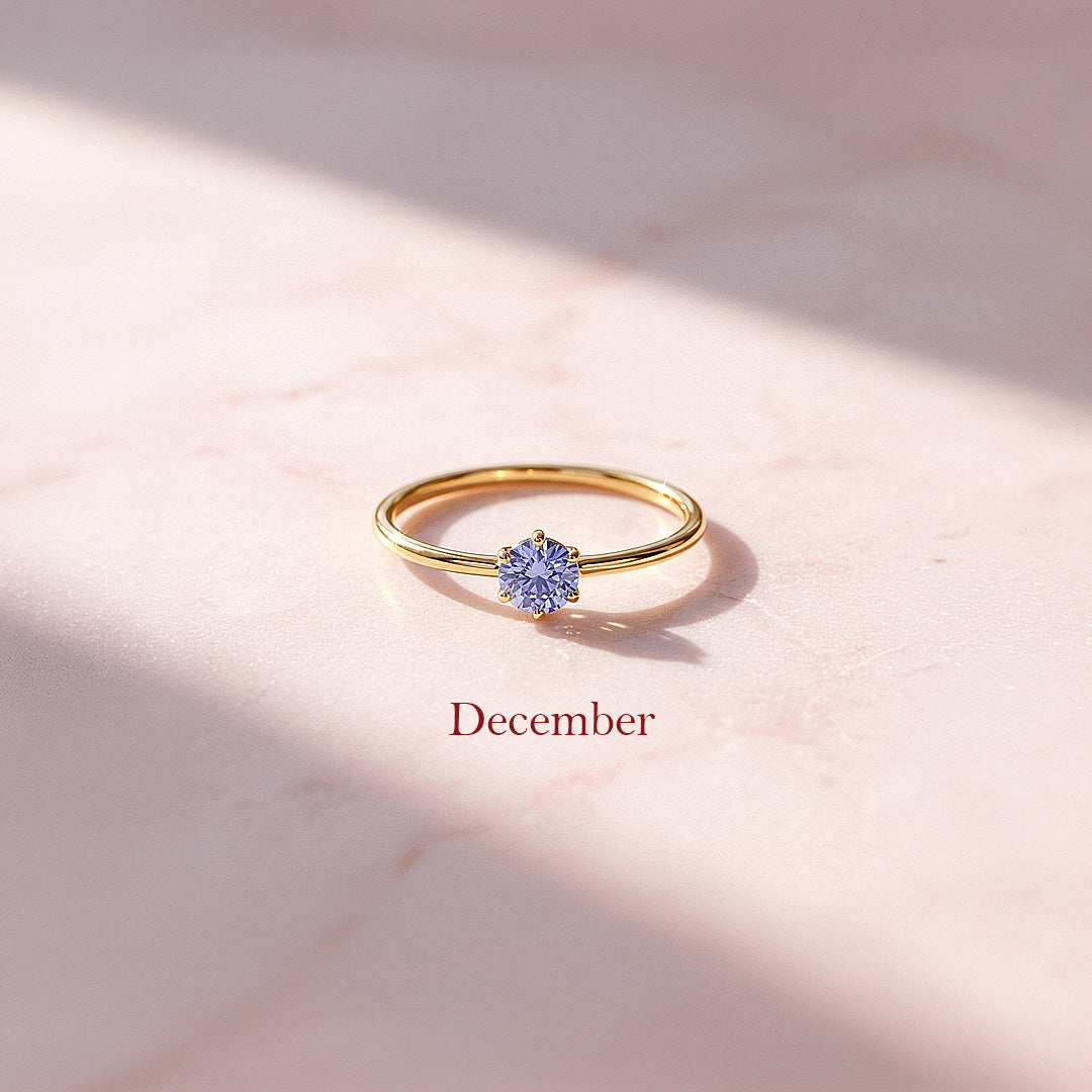 Birthstone Solitaire Ring | Luxe2140