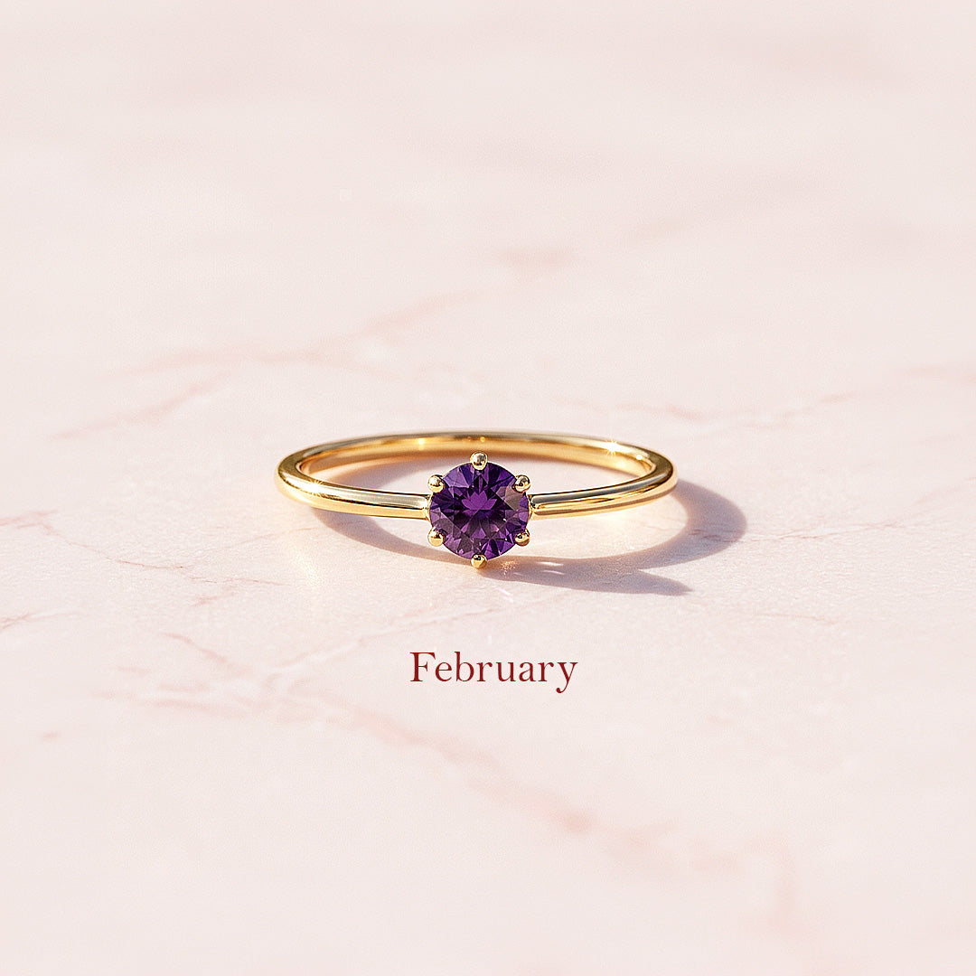 Birthstone Solitaire Ring | Luxe2140