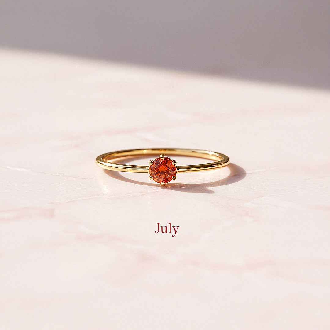Birthstone Solitaire Ring | Luxe2140