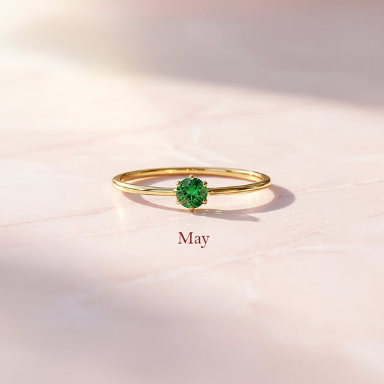 Birthstone Solitaire Ring | Luxe2140