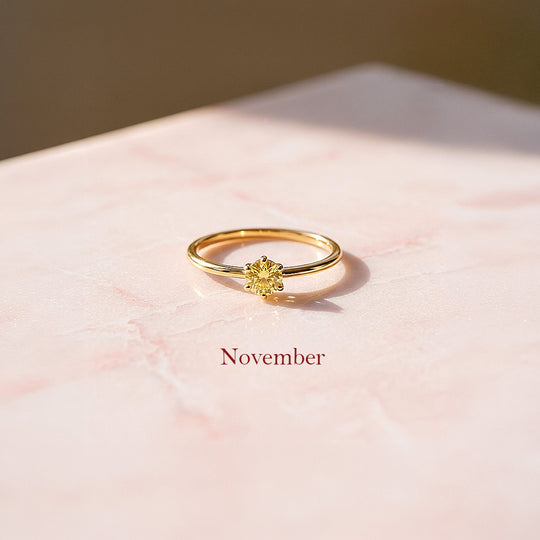 Birthstone Solitaire Ring | Luxe2140