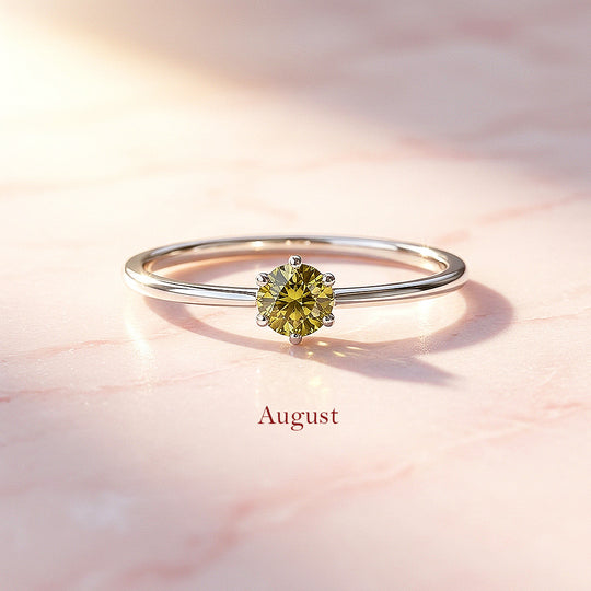 Birthstone Solitaire Ring | Luxe2141