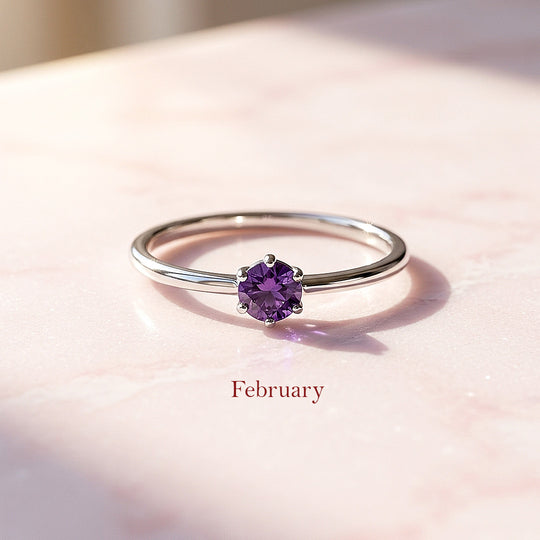 Birthstone Solitaire Ring | Luxe2141