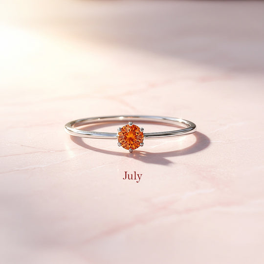 Birthstone Solitaire Ring | Luxe2141