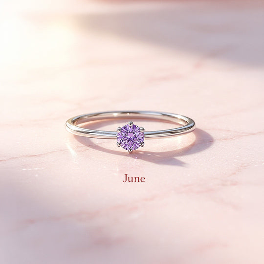 Birthstone Solitaire Ring | Luxe2141