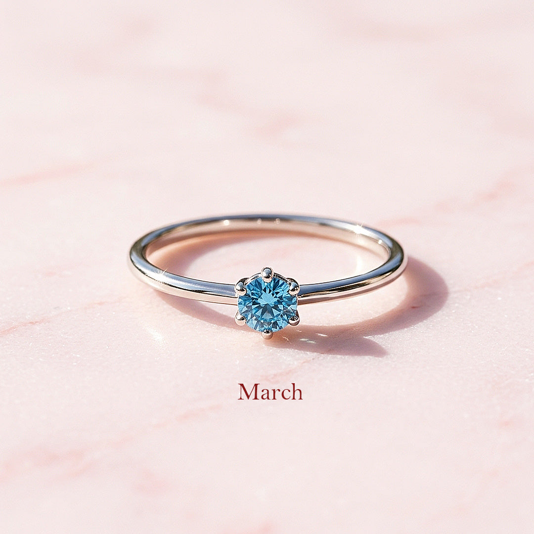 Birthstone Solitaire Ring | Luxe2141