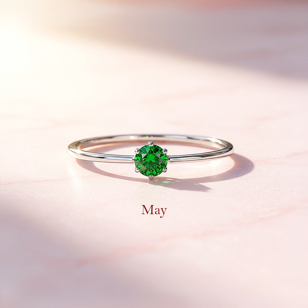 Birthstone Solitaire Ring | Luxe2141