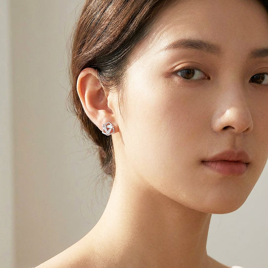 Geometric Baguette Prism Stud Earrings | Luxe3508