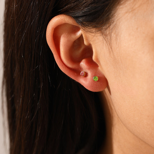 Luxe3575 - Birthstone Ear Studs