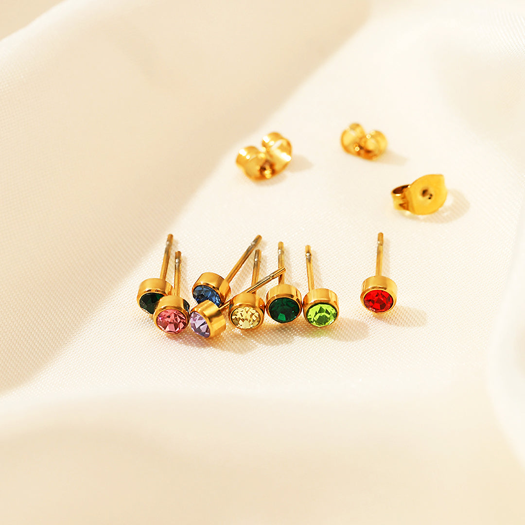 Luxe3576 - Birthstone Ear Studs