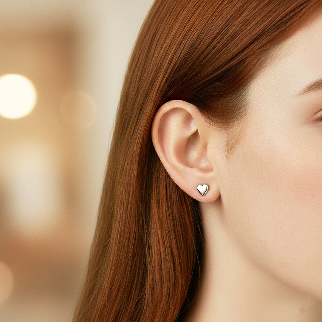Minimalist Heart Stud Earrings | Titanium Steel | Luxe3634 - Luxe Earrings | Singapore Jewellery, Wedding Rings & Gifts | Same Day Delivery | Tiara.com.sg