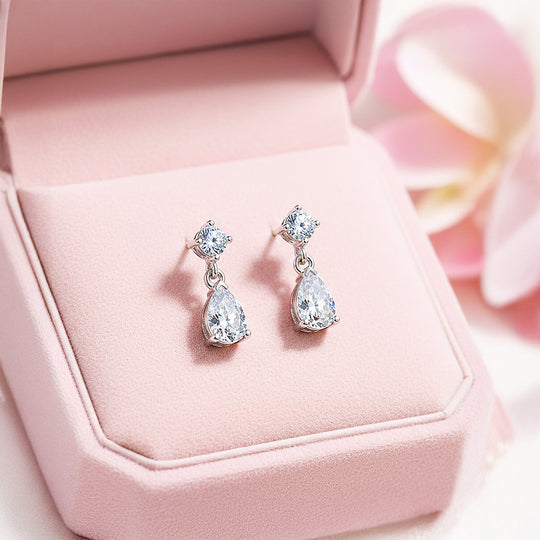 Teardrop Asymmetric Drop Earrings | Gold | Luxe3637 - Luxe Earrings | Singapore Jewellery, Wedding Rings &amp; Gifts | Same Day Delivery | Tiara.com.sg