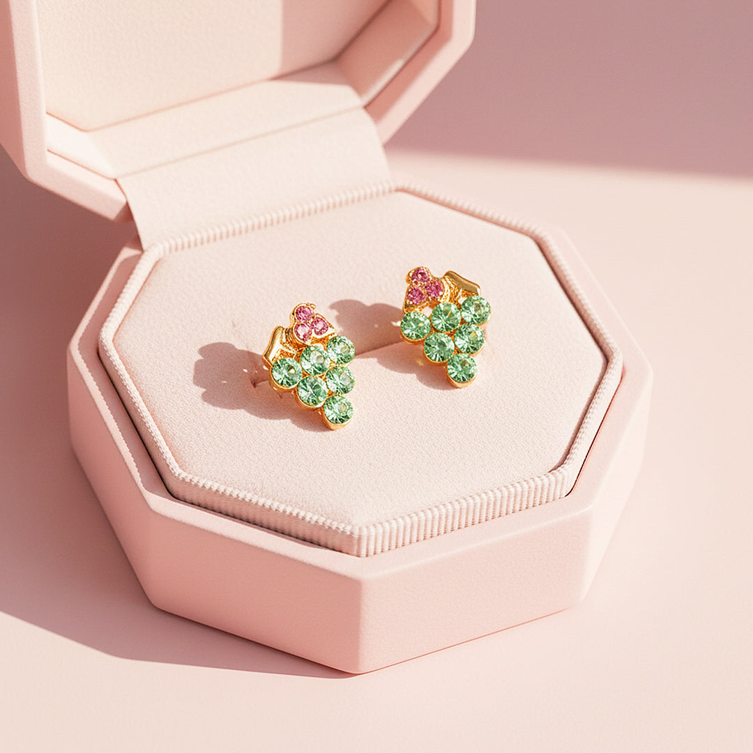 Grape Cluster Stud Earrings | Gold | Luxe3650 - Luxe Earrings | Singapore Jewellery, Wedding Rings & Gifts | Same Day Delivery | Tiara.com.sg