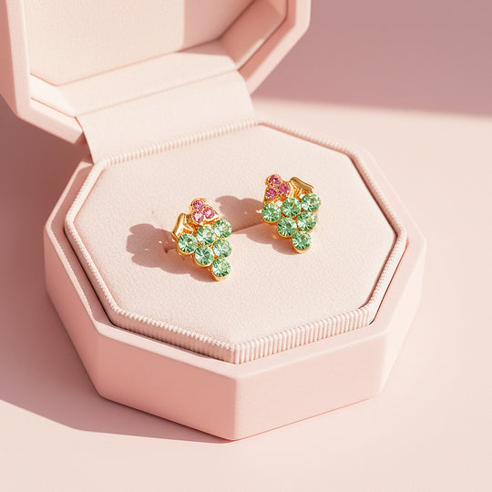 Grape Cluster Stud Earrings | Gold | Luxe3650 - Luxe Earrings | Singapore Jewellery, Wedding Rings &amp; Gifts | Same Day Delivery | Tiara.com.sg