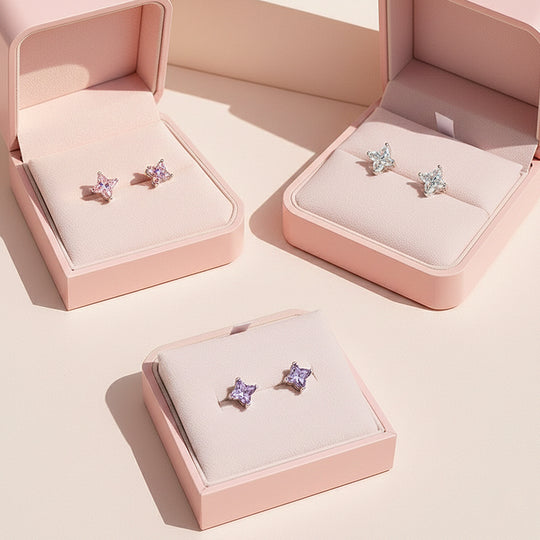 Star Blossom Stud Earrings | White Gold | Luxe3652 - Luxe Earrings | Singapore Jewellery, Wedding Rings &amp; Gifts | Same Day Delivery | Tiara.com.sg