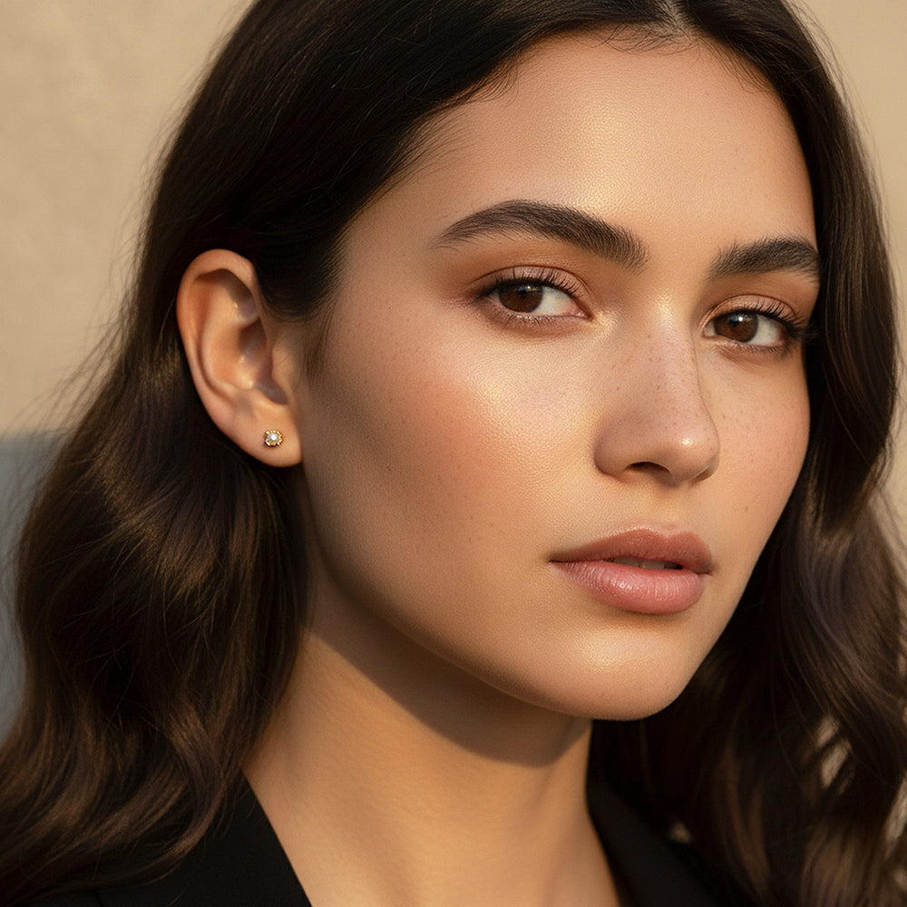 Pearl Stud Earrings | Gold Plated | Luxe3654 - Luxe Earrings | Singapore Jewellery, Wedding Rings & Gifts | Same Day Delivery | Tiara.com.sg