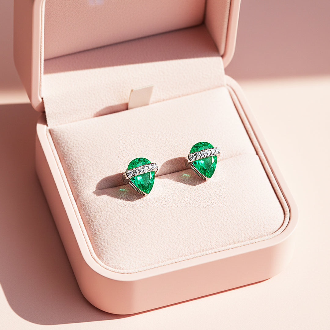 Pear Cut Solitaire Earrings | White Gold | Luxe3671 - Luxe Earrings | Singapore Jewellery, Wedding Rings & Gifts | Same Day Delivery | Tiara.com.sg