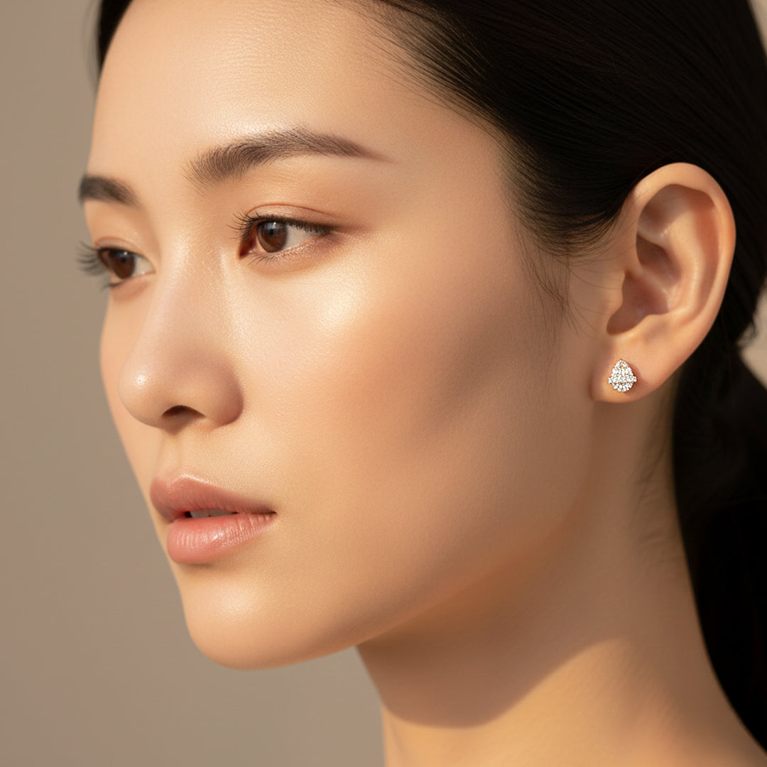 Pear Cut Solitaire Earrings | White Gold | Luxe3671 - Luxe Earrings | Singapore Jewellery, Wedding Rings & Gifts | Same Day Delivery | Tiara.com.sg
